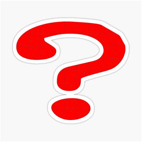 Red Question Mark Sticker For Sale By Davidfs Redbubble