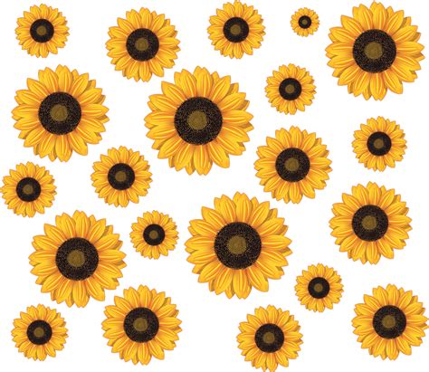Multi Colored Sunflowers Home Art Wall Decal Vinyl Bedroom Living