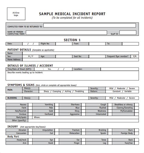 Medical Report Template Word