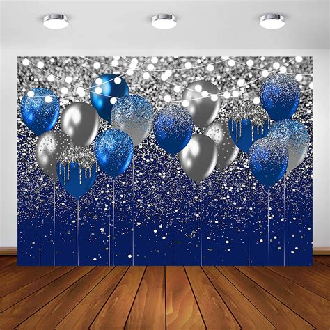 Buy Avezano Royal Blue Glitter Backdrop For Birthday Wedding Prom