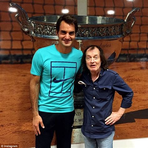 However, just hours before the showdown with world number one djokovic, the outspoken. AC/DC's Angus Young meets Roger Federer at the French Open | Daily Mail Online