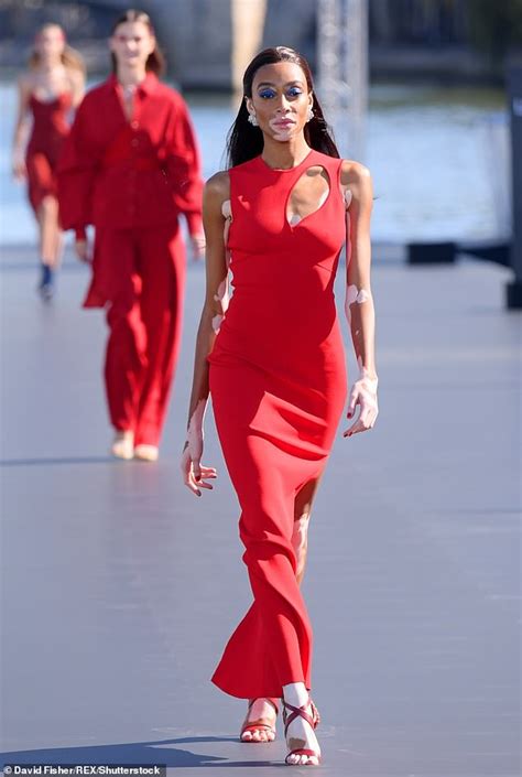 Winnie Harlow Models On The Loreal Catwalk At Paris Fashion Week