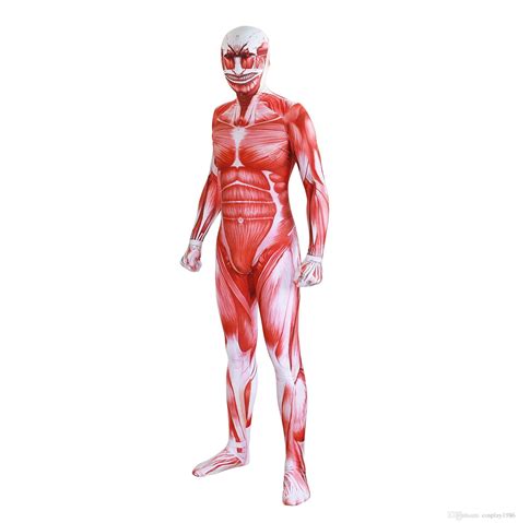 Anatomy Body Suit Anatomy Body Suit 2018 Cosplay Attack On Titan Muscle Hero Halloween Party
