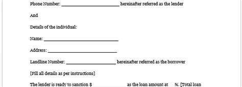 Cash Loan Agreement - Free Printable Documents