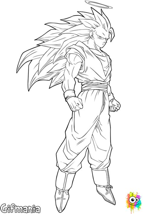Dibujo De Goku Super Saiyajin 3 Para Colorear Super Saiyajin Dibujo