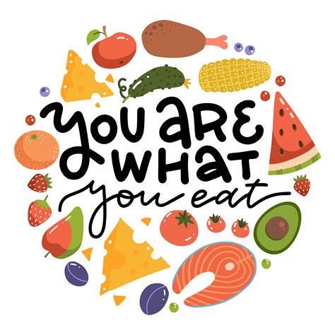 You Are What You Eat Lettering Quote Print The Healthy Food Round