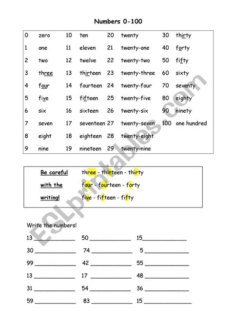Number Words Worksheet 1 100 Printable Printable Word Searches