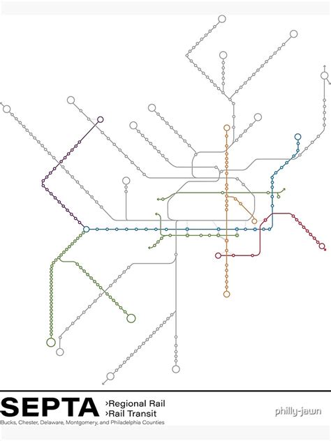 Septa Transit Map Photographic Print By Philly Jawn Redbubble