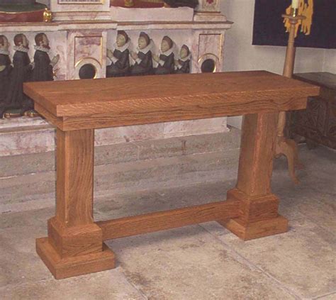 Oak Communion Table For Side Chapel Reflecting Surrounding