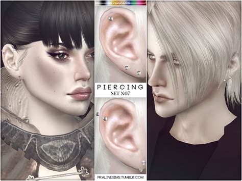 Piercing Set N07 By Pralinesims At Tsr Sims 4 Updates