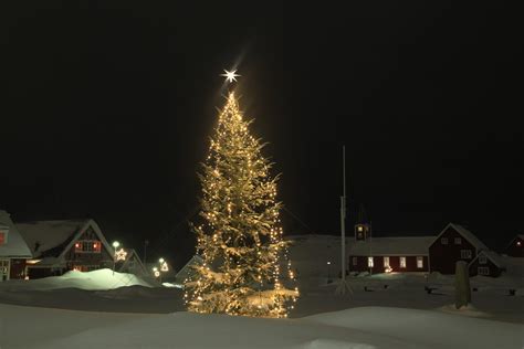 Christmas Tree In Nuuk By Klaus Eskildsen