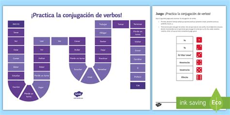 Practising Verb Tenses Board Game Spanish Twinkl