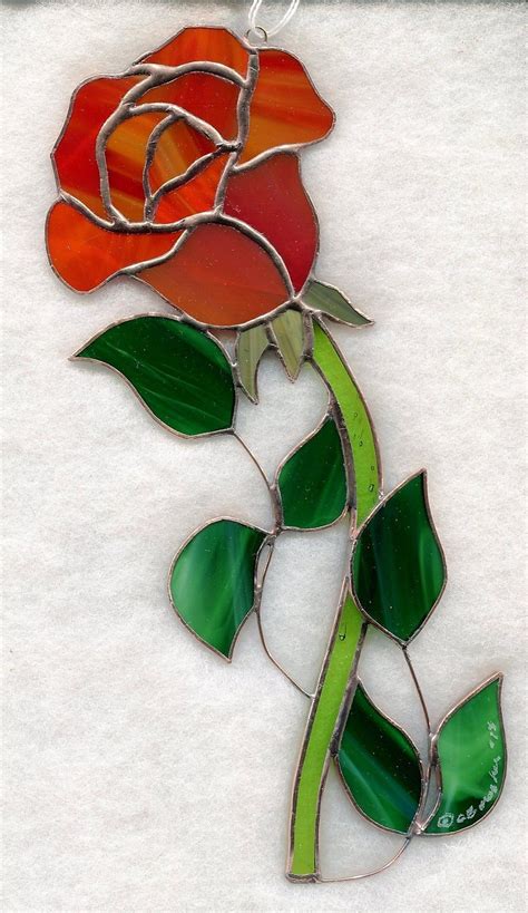 Flower Free Printable Stained Glass Patterns Rose Border Stained
