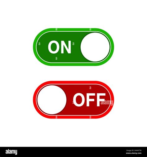 Toggle Switch On And Off Position Switches In Flat Design Vector