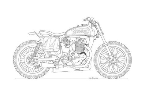 Velocette venomthruxton classic motorcycle engine technical specification workshop poster. Photos: Some Classic Motorcycle Line Art Drawings ...