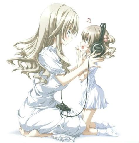 Anime Mother And Daughter Sharing Music Together Photo Manga Sœurs