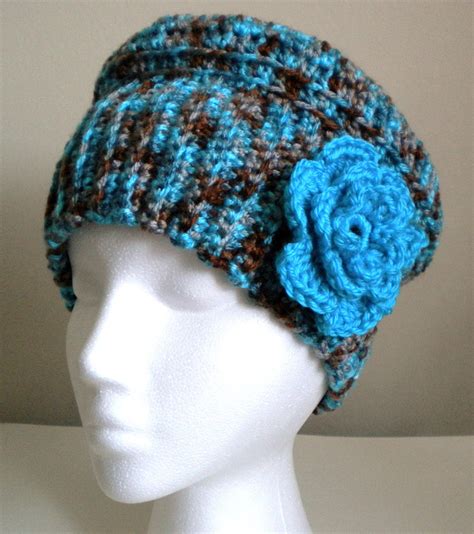 Crochet Cloche Hat Pattern With Flower Crochet Cloche With Etsy