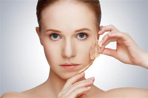 Beauty Concept Rejuvenation Renewal Skin Care Skin Problems Stock