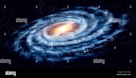 Milchstraße Computer Artwork Der Milchstraße In Der Unser Sonnensystem Die Milchstraße Ist