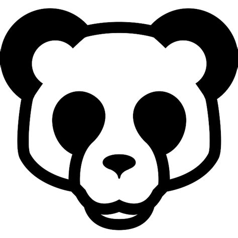 Panda Bear Face Front Vector Svg Icon Svg Repo