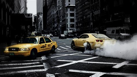 Car New York City Taxi Street Wallpapers Hd Desktop And Mobile