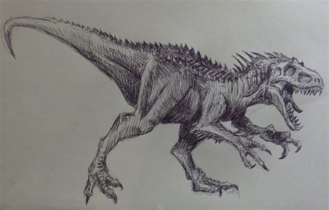 Indominus Rex Drawing Pics Drawing Skill