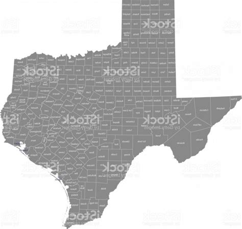 Texas County Map Vector Printable Maps
