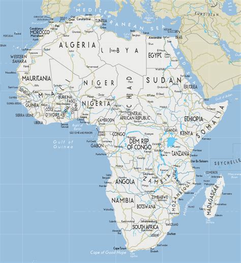 Large Road Map Of Africa