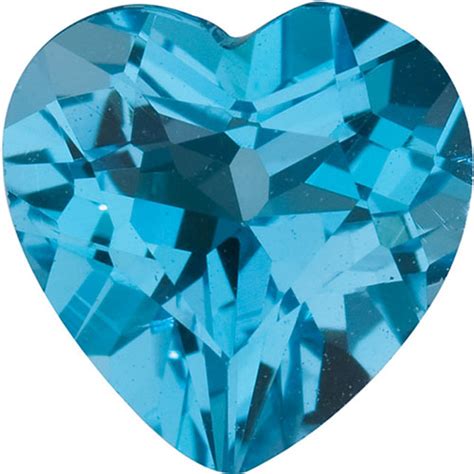 Heart Shape Natural Blue Topaz Gemstone 4mm 035ct
