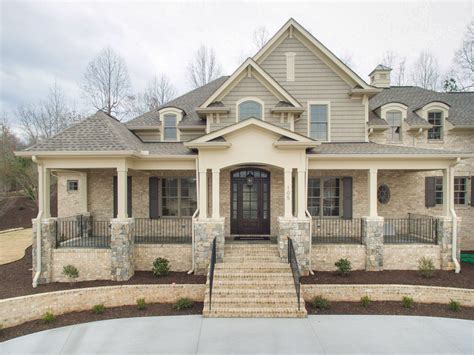 Beautiful Brick Stone Iron Front Porch Also Big Fan Of The Wooden