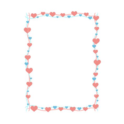 Valentines Day Simple Color Love Border Valentine S Day Heart Shaped