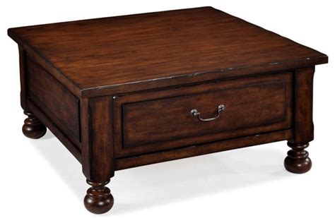 Magnussen T1678 Lewiston Wood Square Coffee Table Traditional