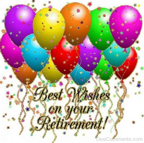 Best Wishes For Happy Retirement With Balloons Desi Comments