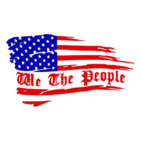 We The People American Flag Vinyl Decal Multi Color Oregon Custom