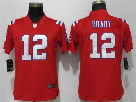 New Nike Patriots 12 Tom Brady Red Women Vapor Untouchable Player Limited Jersey Cheap Sale
