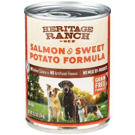 Abound grain free salmon & sweet potato recipe dog food is formulated to meet the nutritional levels established by the aafco dog food nutrient profiles for maintenance. Heritage Ranch by H-E-B Salmon & Sweet Potato Formula Wet ...