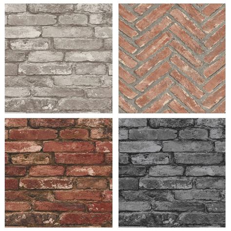 Fine Decor Rustic Brick Effect Wallpapers Feature Wall