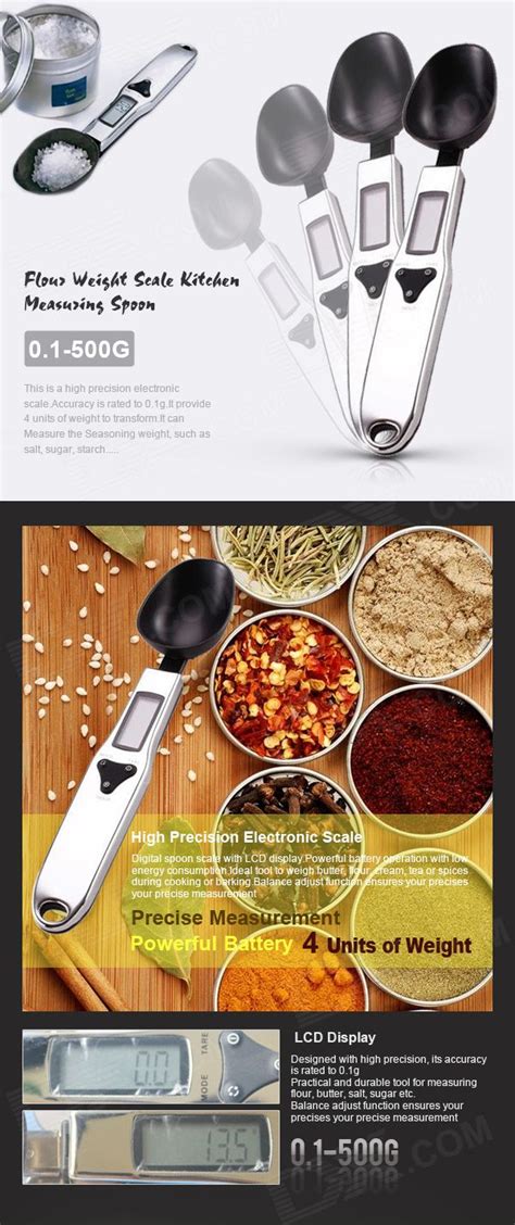 01 500g Digital Balance Food Flour Weight Scale Spoon
