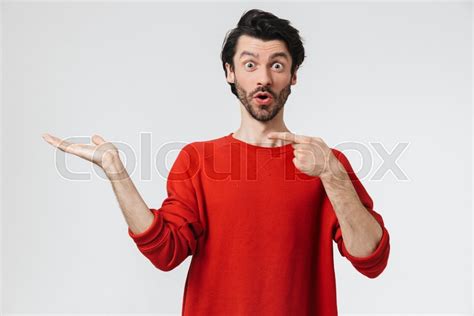 Picture Of A Handsome Young Shocked Man Stock Image Colourbox
