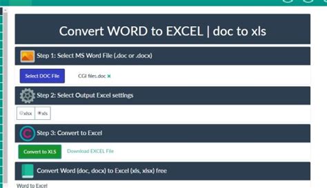 How To Convert Word To Excel