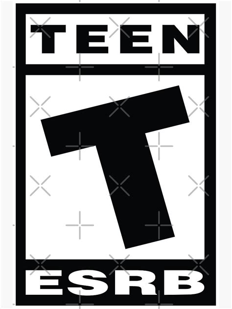 T For Teen Esrb Rating Poster For Sale By Biochao Redbubble