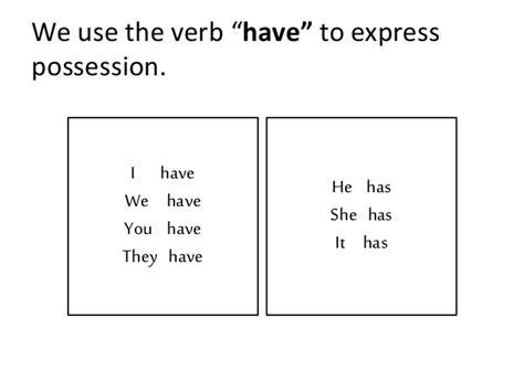 They can both be used to show possession and are important in making the ' perfect tenses '. English exam practice - Elementary School 2016