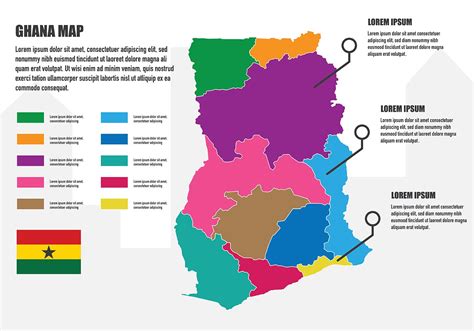 Ghana is located in the west africa and lies between latitudes 8° 0' n, and longitudes 2° 00' w. Ghana Karte Infografik 164826 Vektor Kunst bei Vecteezy