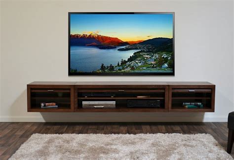 The entertainment center offers an organized space for your tv and accessories. Floating Media Center: Stylish and Space-Saving Furniture ...