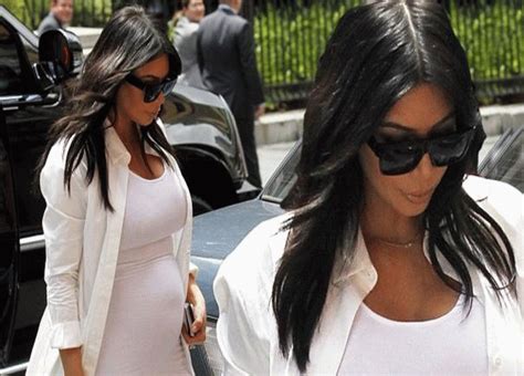 Baby Bump Shown By Pregnant Kim Kardashian In A Skintight Dress In New