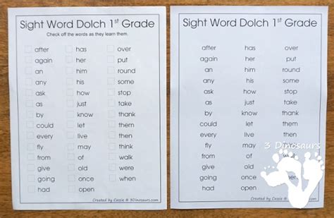 Dolch Sight Word List By Month Pdf Afc Dolch Sight Wo