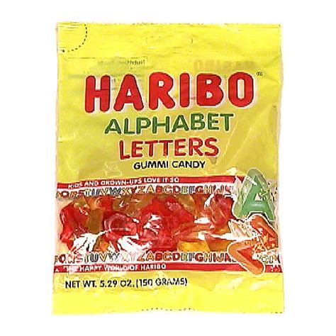 Haribo Alphabet Letters Gummi Candy Provisiones Selectos