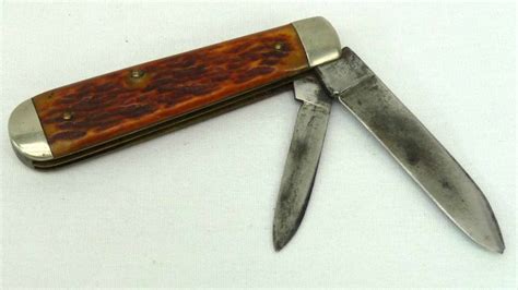 Vintage 2 Blade Boker 9695 Folding Pocket Knife Ebay