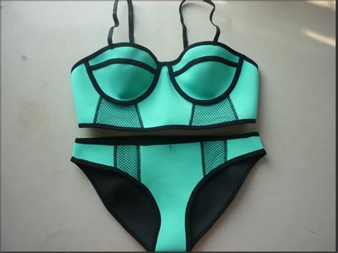 2015 summer swimwears triangle women s fashion neoprene bikinis sexy swimsuit bath suit push up