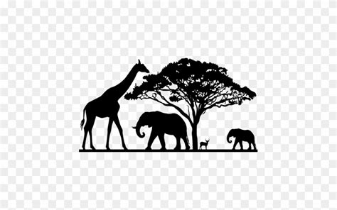 African Safari Silhouette Free Transparent Png Clipart Images Download